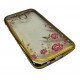 Capa Silicone Gel Com Desenho Flor Samsung Galaxy J5 2017 J530 Dourado